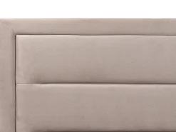 Outlet ROUEN Welur Beżowoszary 180 x 200 cm Łóżka Tapicerowane|Łóżka Podwójne