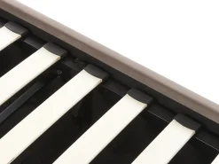Outlet ROUEN Welur Beżowoszary 180 x 200 cm Łóżka Tapicerowane|Łóżka Podwójne