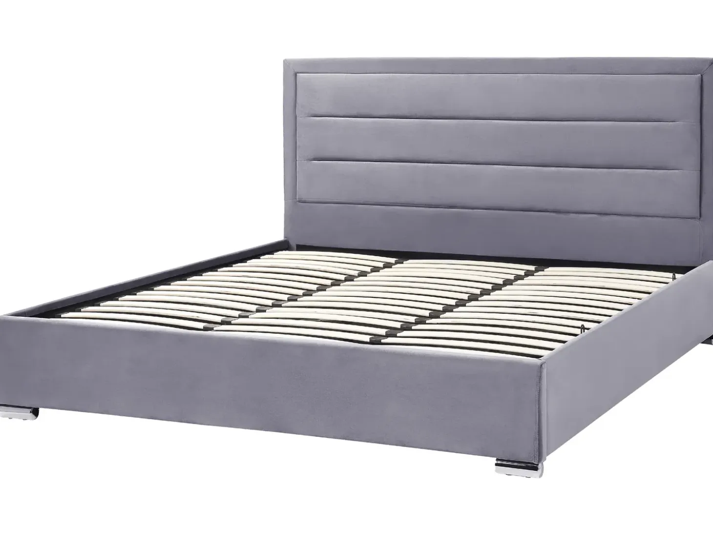 Outlet ROUEN Welur Ciemno 180 x 200 cm Łóżka Tapicerowane|Łóżka Podwójne