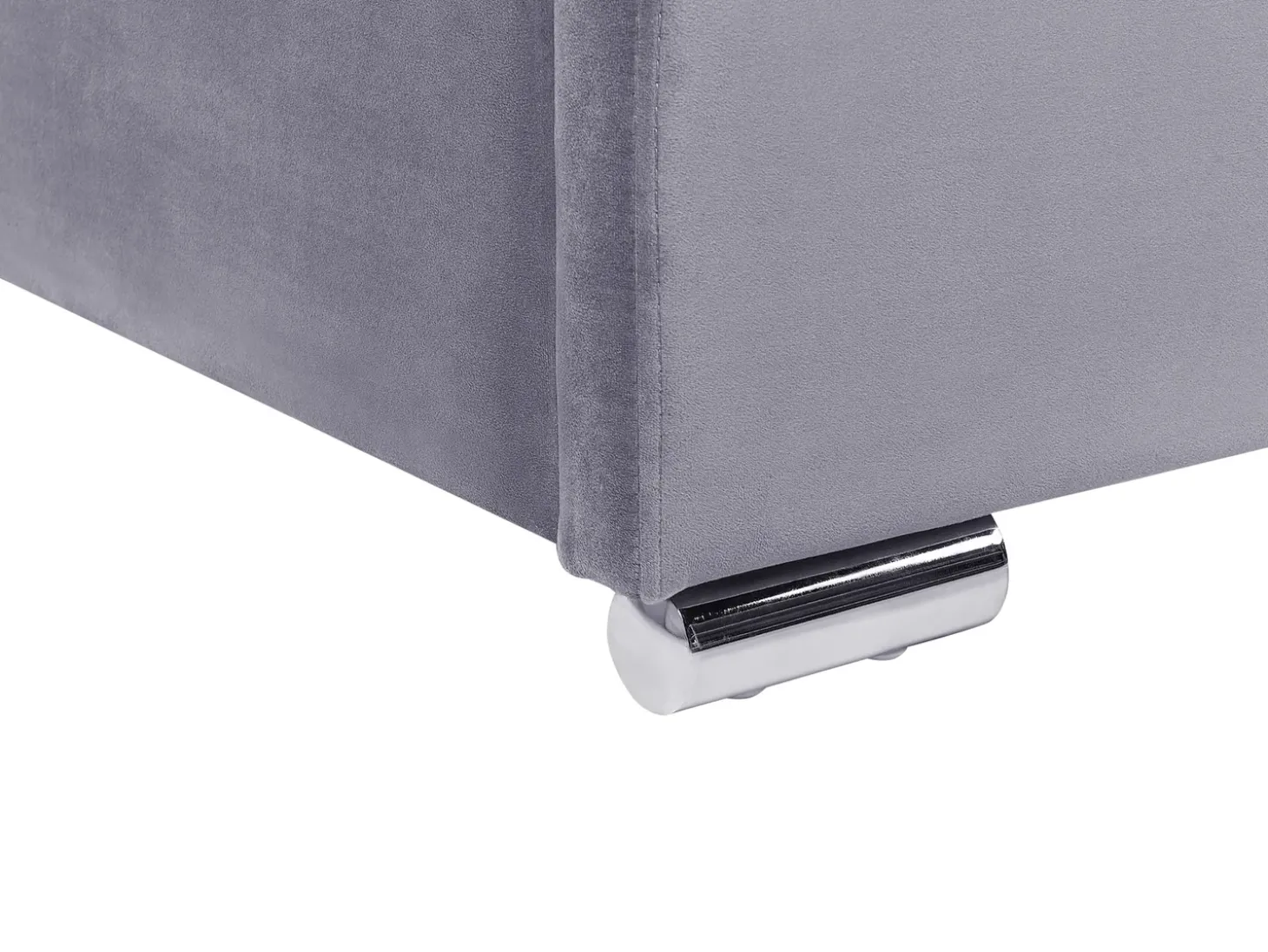 Outlet ROUEN Welur Ciemno 180 x 200 cm Łóżka Tapicerowane|Łóżka Podwójne