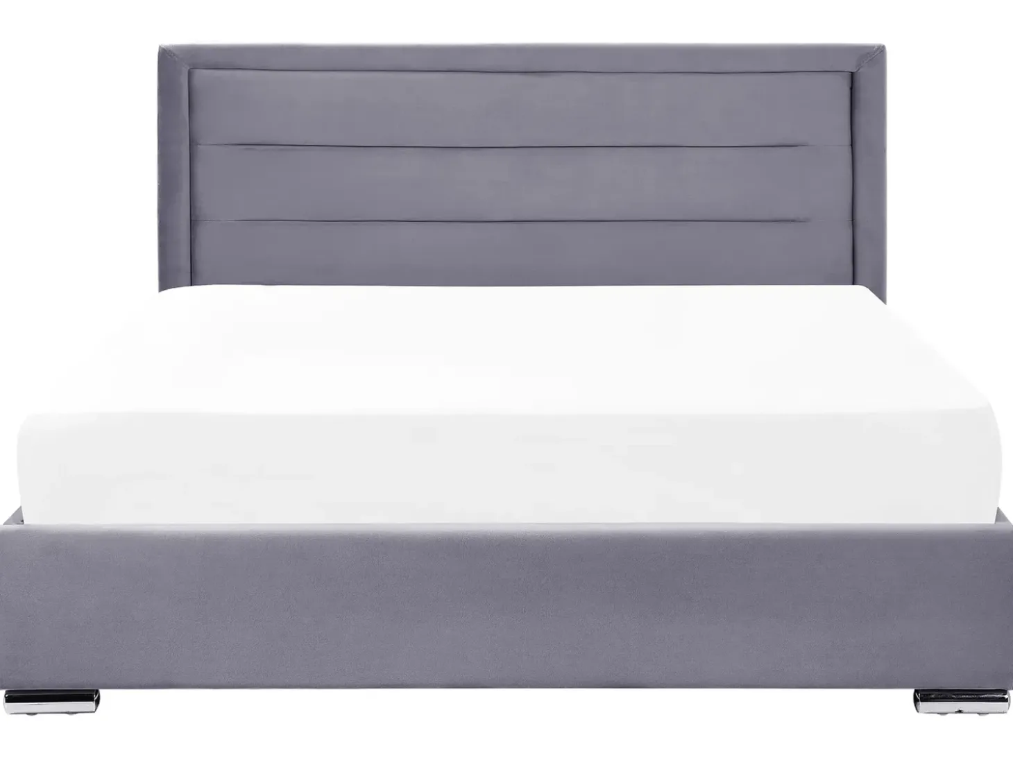 Outlet ROUEN Welur Ciemno 180 x 200 cm Łóżka Tapicerowane|Łóżka Podwójne