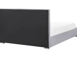 Outlet ROUEN Welur Ciemno 180 x 200 cm Łóżka Tapicerowane|Łóżka Podwójne