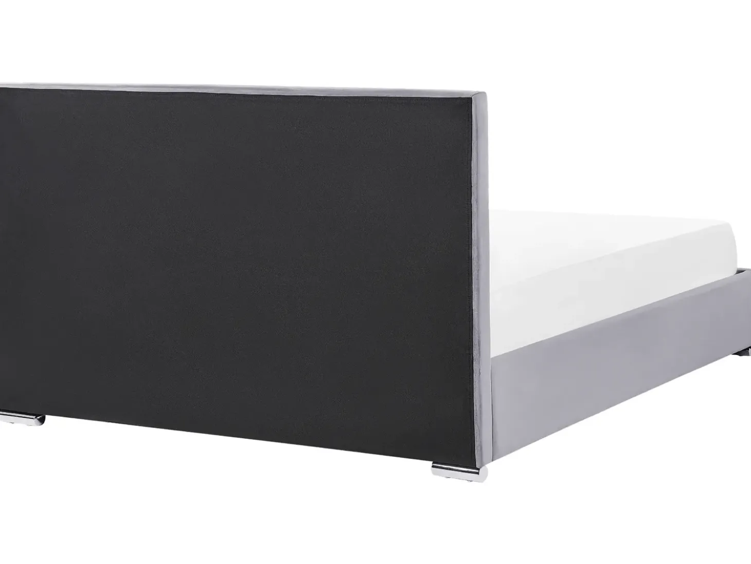 Outlet ROUEN Welur Ciemno 180 x 200 cm Łóżka Tapicerowane|Łóżka Podwójne
