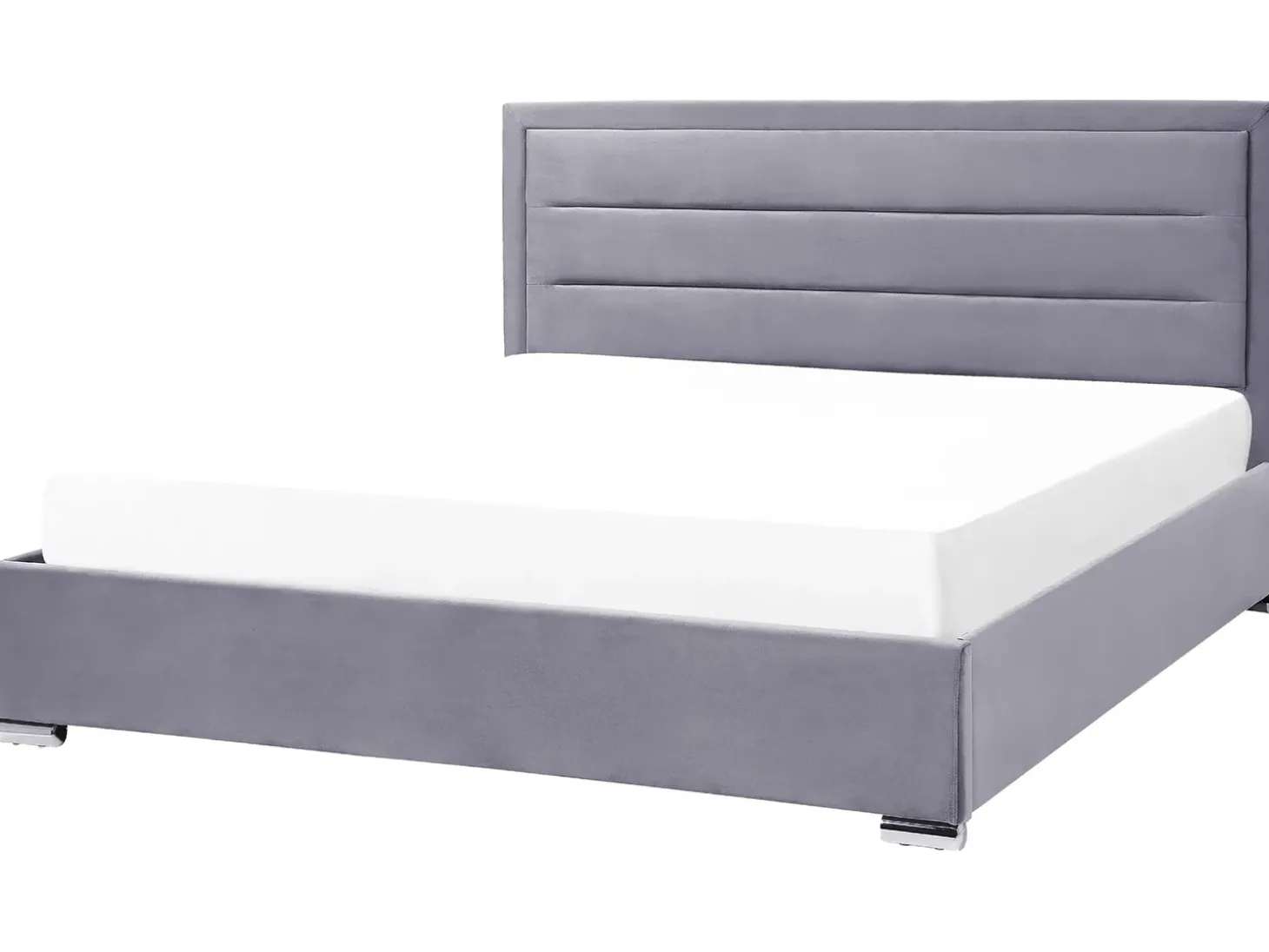 Outlet ROUEN Welur Ciemno 180 x 200 cm Łóżka Tapicerowane|Łóżka Podwójne