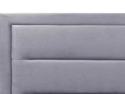 Outlet ROUEN Welur Ciemno 180 x 200 cm Łóżka Tapicerowane|Łóżka Podwójne
