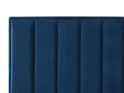 Hot Łóżko z pojemnikiem SEZANNE Welur Granatowy 180 x 200 cm Łóżka Tapicerowane|Łóżka Podwójne