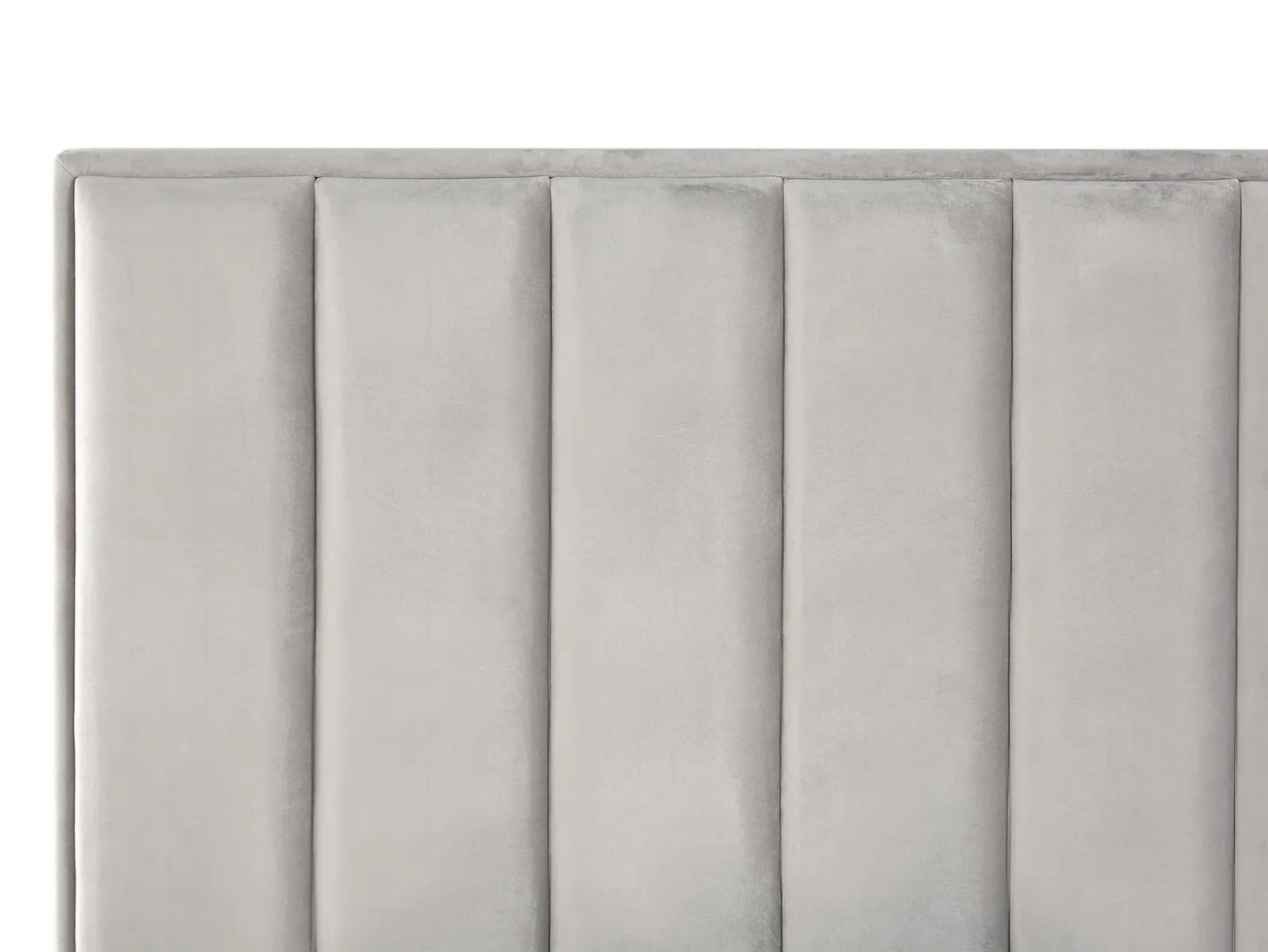 New SEZANNE Welur Jasnoszary 180 x 200 cm Łóżka Tapicerowane|Łóżka Podwójne