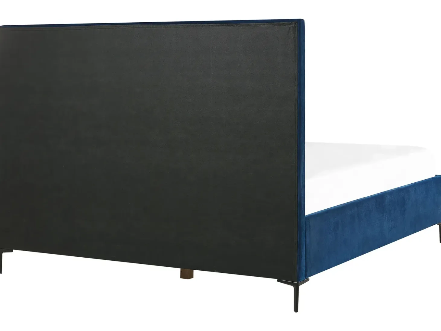 Best Łóżko z pojemnikiem SEZANNE Welur Granatowy 140 x 200 cm Łóżka Tapicerowane|Łóżka Podwójne