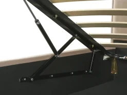 Discount SEZANNE Welur Beżowoszary 180 x 200 cm Łóżka Tapicerowane|Łóżka Podwójne