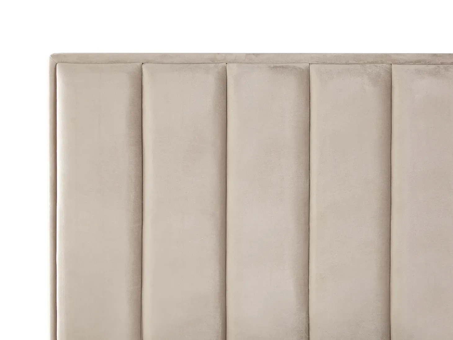 Discount SEZANNE Welur Beżowoszary 180 x 200 cm Łóżka Tapicerowane|Łóżka Podwójne