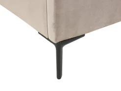 Discount SEZANNE Welur Beżowoszary 180 x 200 cm Łóżka Tapicerowane|Łóżka Podwójne