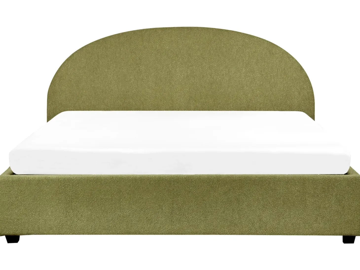 Discount VAUCLUSE Boucle Oliwkowy 180 x 200 cm Łóżka Tapicerowane|Łóżka Podwójne