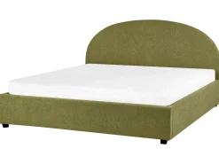 Discount VAUCLUSE Boucle Oliwkowy 180 x 200 cm Łóżka Tapicerowane|Łóżka Podwójne