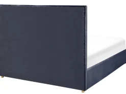 Clearance Łóżko z pojemnikiem VERNOYES Welur Czarny 160 x 200 cm Łóżka Tapicerowane|Łóżka Podwójne