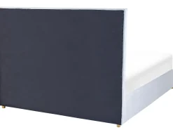 Discount Łóżko z pojemnikiem VERNOYES Welur Jasnoszary 160 x 200 cm Łóżka Tapicerowane|Łóżka Podwójne