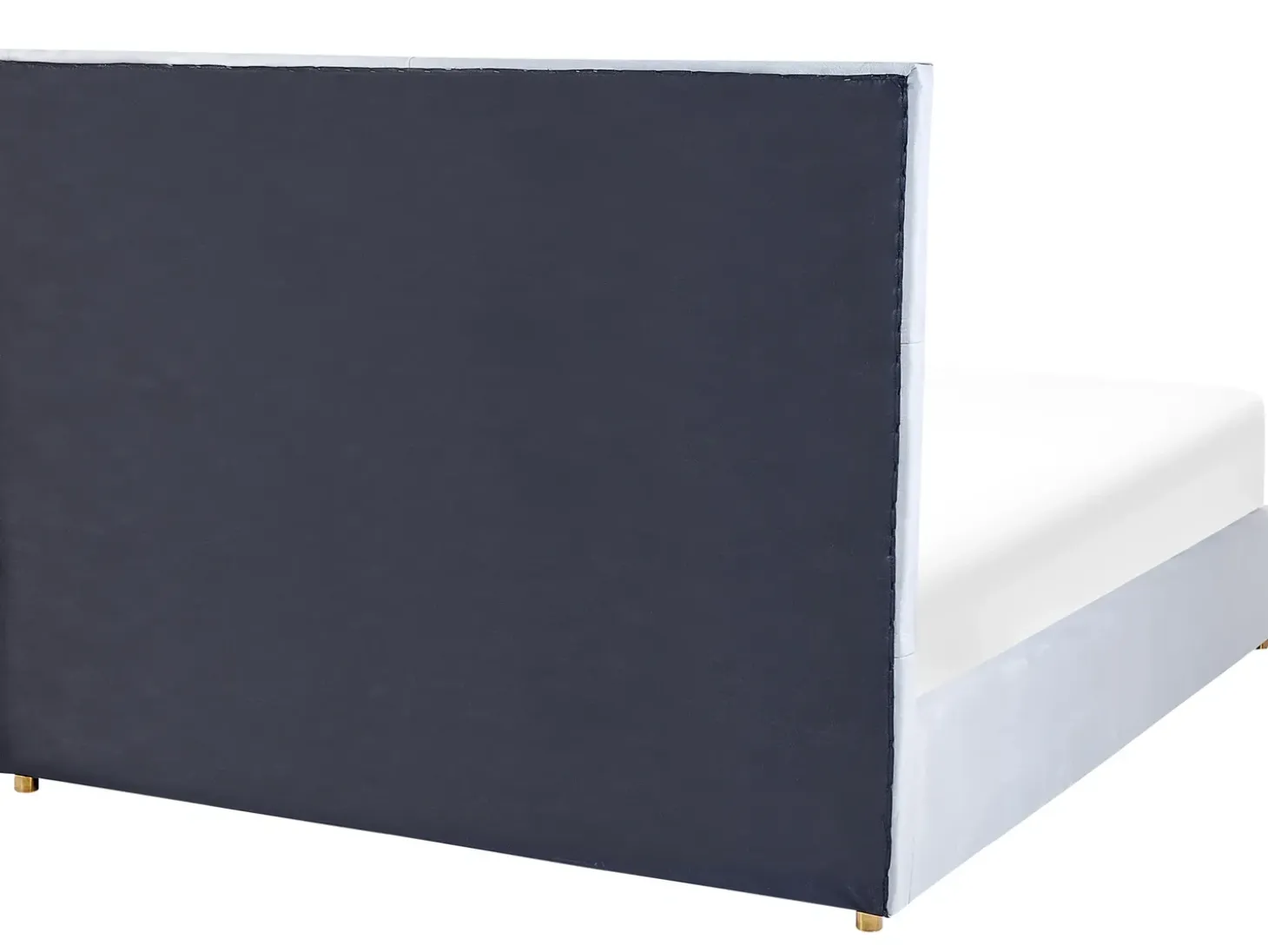 Discount Łóżko z pojemnikiem VERNOYES Welur Jasnoszary 160 x 200 cm Łóżka Tapicerowane|Łóżka Podwójne