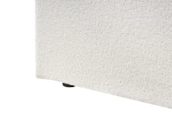 Outlet Łóżko z pojemnikiem VION Boucle Złamana biel 180 x 200 cm Łóżka Tapicerowane|Łóżka Podwójne