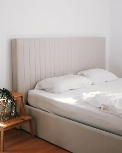 Discount Łóżko z pojemnikiem VION Jasno 180 x 200 cm Łóżka Tapicerowane|Łóżka Podwójne