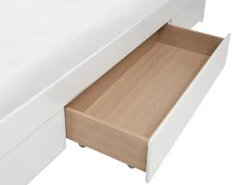 Discount Łóżko z szufladami bez zagłówka GIAT Drewno Biały 180 x 200 cm Łóżka Podwójne|Łóżka Z Pojemnikiem