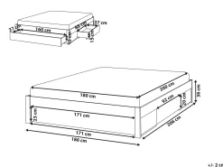 Discount Łóżko z szufladami bez zagłówka GIAT Drewno Biały 180 x 200 cm Łóżka Podwójne|Łóżka Z Pojemnikiem