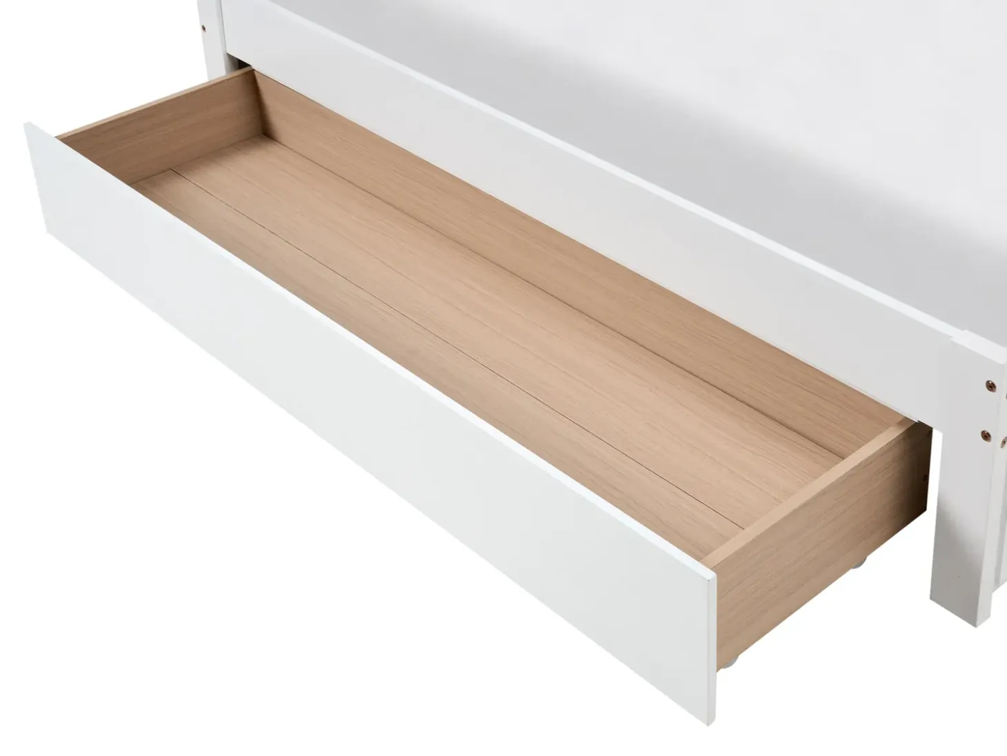 Discount Łóżko z szufladami bez zagłówka GIAT Drewno Biały 180 x 200 cm Łóżka Podwójne|Łóżka Z Pojemnikiem