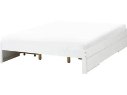 Discount Łóżko z szufladami bez zagłówka GIAT Drewno Biały 180 x 200 cm Łóżka Podwójne|Łóżka Z Pojemnikiem