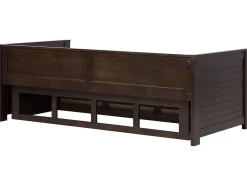 Online Łóżko z szufladami Drewno CAHORS 90 x 200 cm Ciemno Łóżka Wysuwane I Dzienne|Wszystkie Łóżka