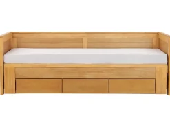 New Łóżko z szufladami Drewno CAHORS 90 x 200 cm Łóżka Wysuwane I Dzienne|Wszystkie Łóżka
