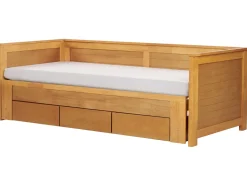 New Łóżko z szufladami Drewno CAHORS 90 x 200 cm Łóżka Wysuwane I Dzienne|Wszystkie Łóżka