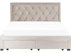 Online Łóżko z szufladami LIEVIN Welur 180 x 200 cm Łóżka Tapicerowane|Łóżka Podwójne