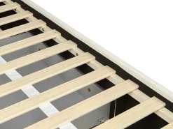 Outlet Łóżko z szufladami LIEVIN Welur Jasno 180 x 200 cm Łóżka Tapicerowane|Łóżka Podwójne