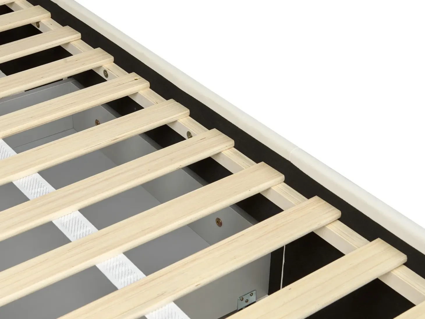 Outlet Łóżko z szufladami LIEVIN Welur Jasno 180 x 200 cm Łóżka Tapicerowane|Łóżka Podwójne