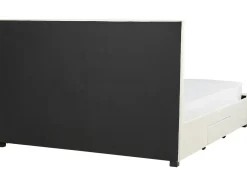 Outlet Łóżko z szufladami LIEVIN Welur Jasno 180 x 200 cm Łóżka Tapicerowane|Łóżka Podwójne
