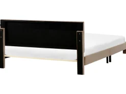 Best Łóżko z szufladami LONZAC Welur Beżowoszary 180 x 200 cm Łóżka Tapicerowane|Łóżka Podwójne