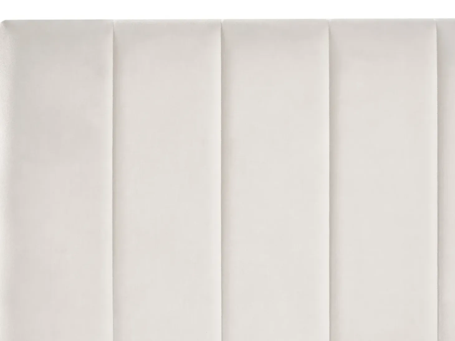Outlet Łóżko z szufladami LONZAC Welur Złamana biel 180 x 200 cm Łóżka Tapicerowane|Łóżka Podwójne