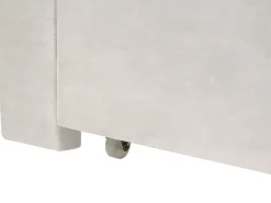 Outlet Łóżko z szufladami LONZAC Welur Złamana biel 180 x 200 cm Łóżka Tapicerowane|Łóżka Podwójne