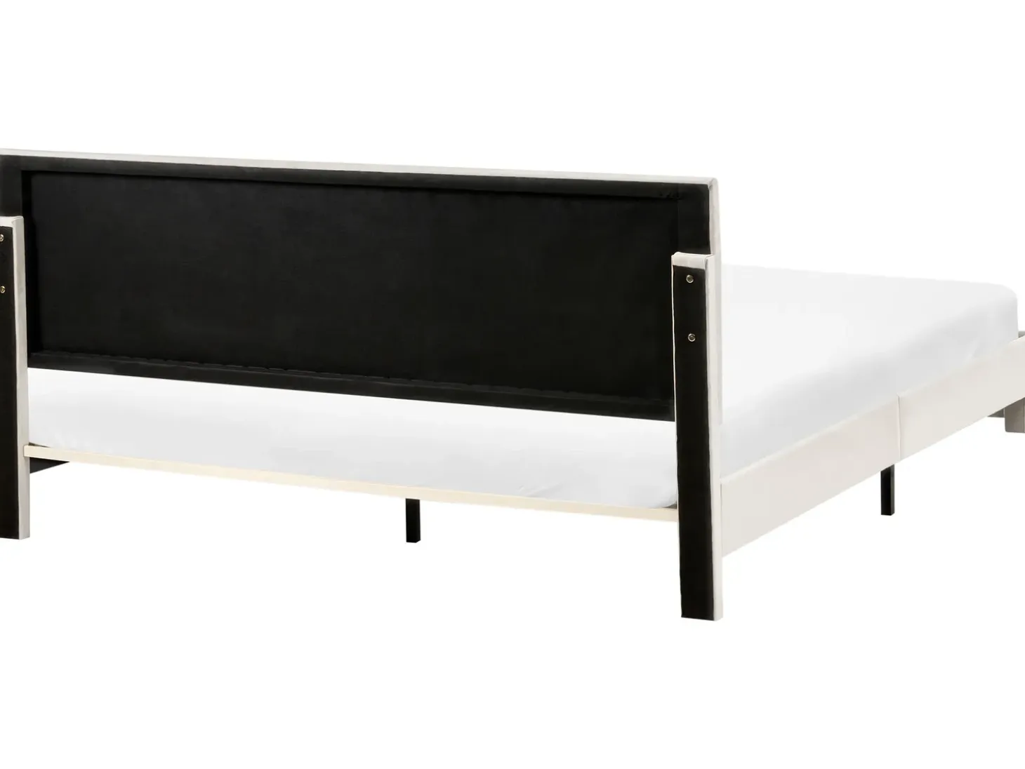 Outlet Łóżko z szufladami LONZAC Welur Złamana biel 180 x 200 cm Łóżka Tapicerowane|Łóżka Podwójne