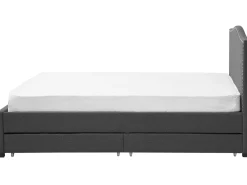 New MONTPELLIER Ciemno 180 x 200 cm LED Łóżka Tapicerowane|Łóżka Podwójne