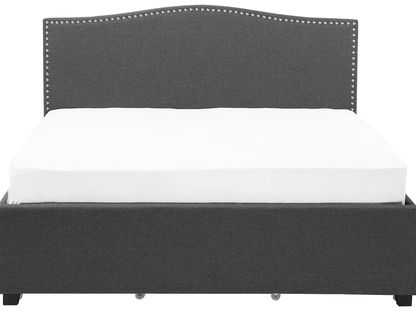 New MONTPELLIER Ciemno 180 x 200 cm LED Łóżka Tapicerowane|Łóżka Podwójne