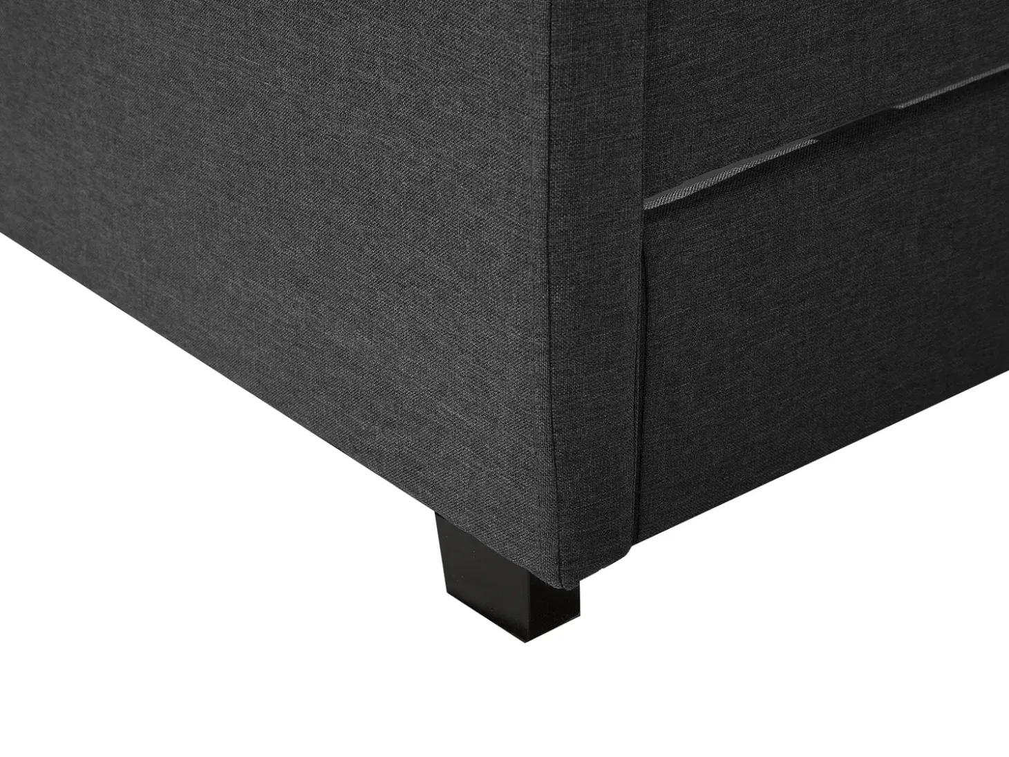 New MONTPELLIER Ciemno 180 x 200 cm LED Łóżka Tapicerowane|Łóżka Podwójne
