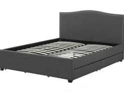 Hot MONTPELLIER Kolorowy 180 x 200 cm LED Łóżka Tapicerowane|Łóżka Podwójne