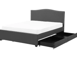 Hot MONTPELLIER Kolorowy 180 x 200 cm LED Łóżka Tapicerowane|Łóżka Podwójne