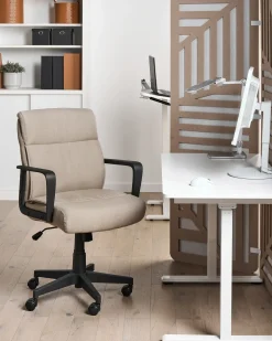 Discount Krzesło biurowe BYRON Beżowy Krzesła Biurowe Do Domu|Wszystkie Krzesła