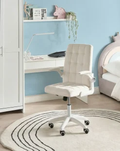 Sale Krzesło biurowe DANDY Welur Złamana biel Dzieci Wszystkie Krzesła|Wszystkie Meble I Akcesoria Dziecięce
