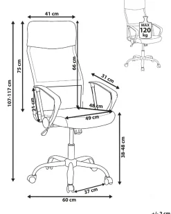 Krzesło biurowe DESIGN Czarny