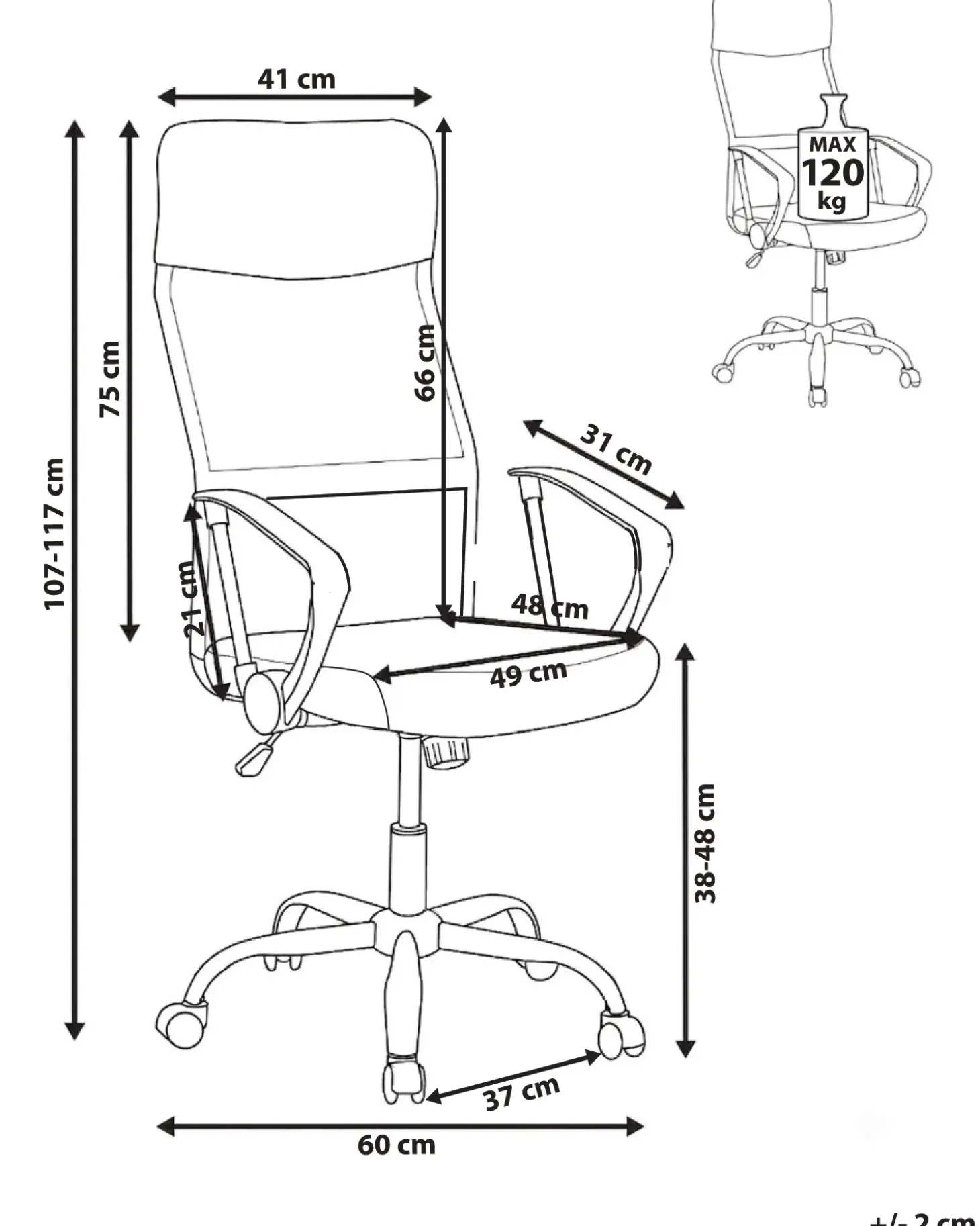 Krzesło biurowe DESIGN Czarny