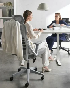Clearance Krzesło biurowe ERGONOX Szary Profesjonalne Fotele Biurowe|Wszystkie Krzesła