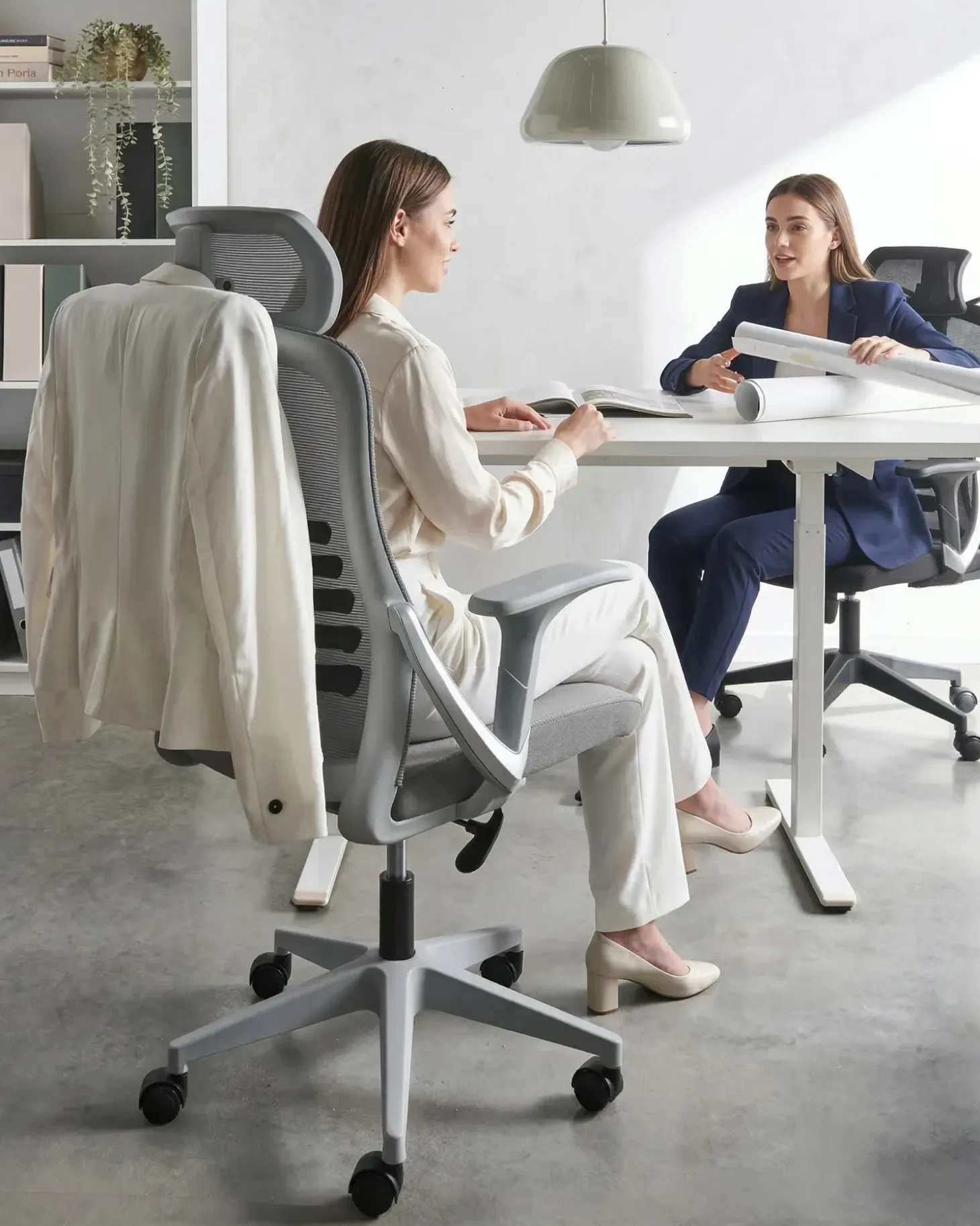 Clearance Krzesło biurowe ERGONOX Szary Profesjonalne Fotele Biurowe|Wszystkie Krzesła