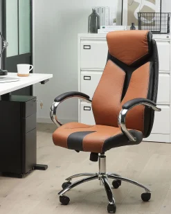 Outlet Krzesło biurowe FORMULA Brązowy Krzesła Biurowe Do Domu|Wszystkie Krzesła