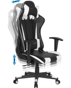 Discount Krzesło biurowe GAMER Ekoskóra Biały Dzieci Wszystkie Krzesła|Wszystkie Meble I Akcesoria Dziecięce